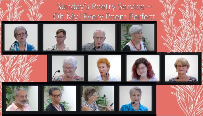 Sunday's Poetry Service- Oh My! Every poem Perfect